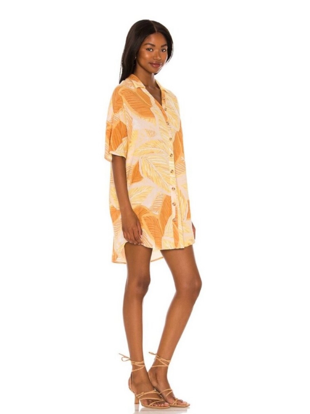 Revolve | Amuse Society Daniella Shirt Dress Yellow Size Medium